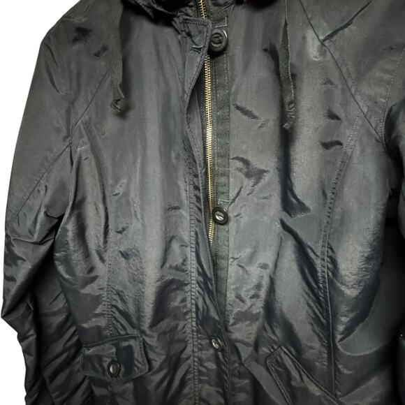Lands'End Black Zip/Button Down Lightweight Jacket  Women’s Size Small (6-8) - Picture 4 of 10